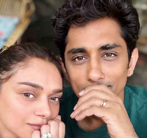 ‘E. N. G. A. G. E. D.’ – Aditi Rao Hydari confirms union with Siddharth