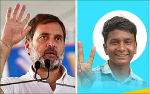 Rahul Gandhi spotlights K’taka Class 12 rank holder as Gruha Lakshmi scheme success story