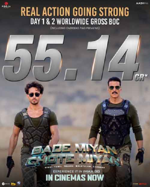 ‘Bade Miyan Chote Miyan’ continues to impress audience, collects Rs 55.14 cr gross worldwide
