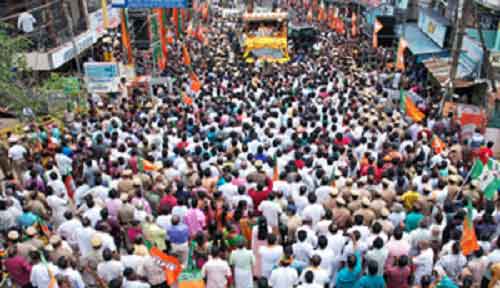 Amit Shah’s Kanniyakumari roadshow received with huge public participation