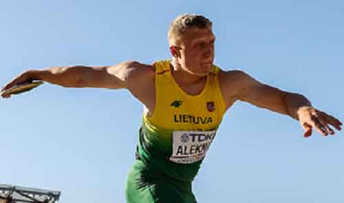 Mykolas Alekna breaks old world record in discus throw with 74.35m in Oklahoma