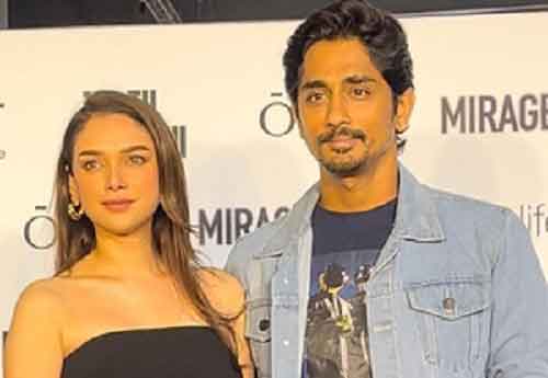 Aditi Rao Hyadri, Siddharth attend film screening together after engagement