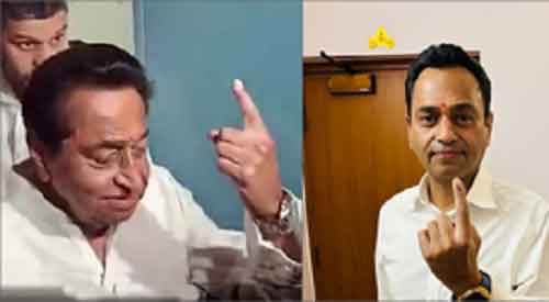 Ex-MP CM Kamal Nath, son Nakul Nath cast votes in Chhindwara
