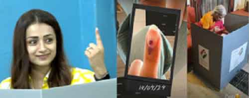 Trisha Krishnan casts her vote; flaunts her inked index finger
