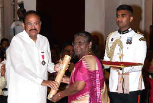 Ex-Vice Prez Venkaiah Naidu, former UP Guv Ram Naik, actor Mithun Chakraborty receive Padma awards