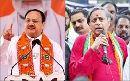‘Cong only cared about bank accounts of one dynasty’, J. P. Nadda hits back at Shashi Tharoor