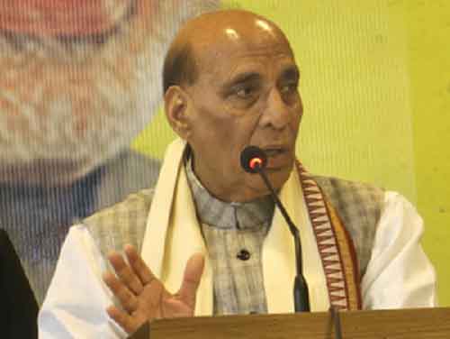 Defence Minister Rajnath Singh slams Congress over ‘appeasement’ politics