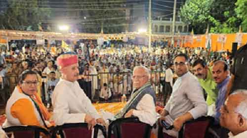 Ex-Haryana CM Khattar addresses Vijay Sankalp rally in Gurugram