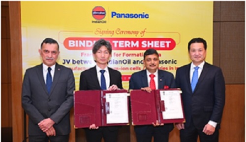 Indian Oil ropes in Panasonic for manufacturing cylindrical lithium-ion cells in India