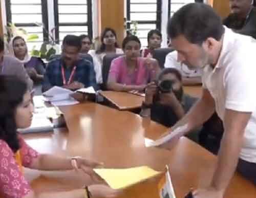 Rahul Gandhi files nomination, says ‘mystified by love, affection of Wayanad people’