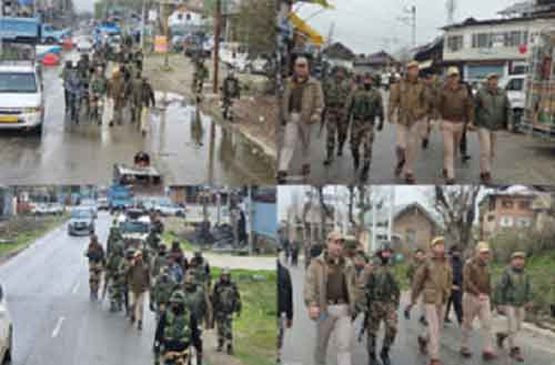 Flag March taken out in J&K’s Sopore to reassure voters of security