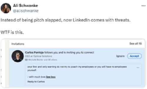 ‘Your first & only warning’: Founder gets threat from rival firm