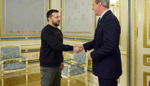 Zelensky meets UK Foreign Secretary on military aid to Ukraine