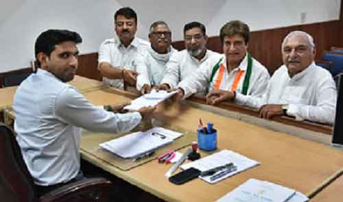 Congress leader Raj Babbar files nomination for Gurgaon LS seat