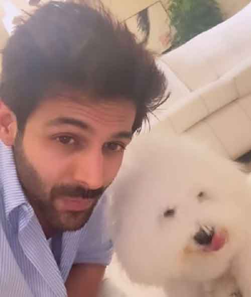 Kartik Aaryan’s pawdorable video with pet Katori as he prepares to go for Sunday shoot
