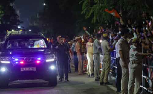 PM Modi arrives in Bhubaneswar, to hold two rallies in Odisha on Monday