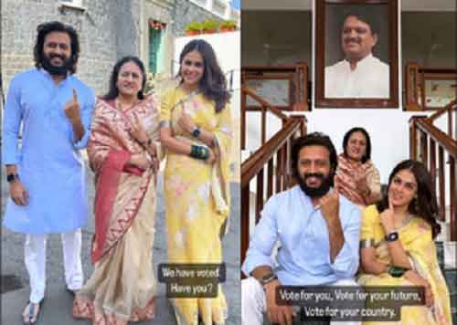 Riteish, Genelia cast their votes in Latur, urge people to ‘vote for your future’