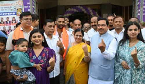 Union Minister Pralhad Joshi casts vote, calls for maximum voting