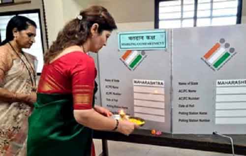 Maharashtra women’s panel chief booked for performing EVM ‘pooja’