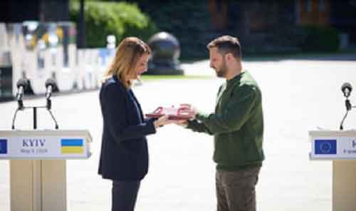 Zelensky, European Parliament chief discuss Ukraine’s European integration, security