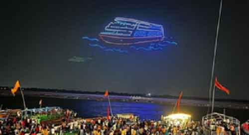 Drone show highlighting Kashi’s development wins applause
