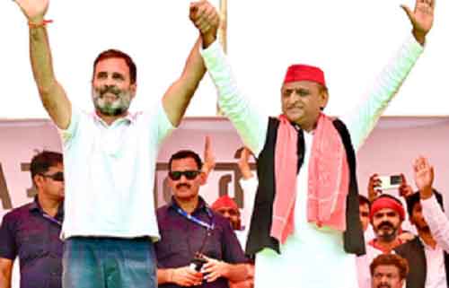 Rahul, Akhilesh, Sanjay Singh address first joint rally of INDIA bloc