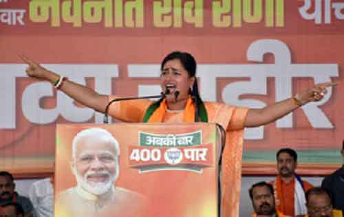 Police book Navneet Rana for ‘vote for Pakistan’ jibe against Congress in Telangana