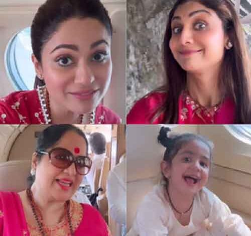 Shilpa, Shamita enjoy ‘family time’ as they visit Vaishno Devi; drop videos from helicopter