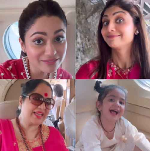 Shilpa, Shamita enjoy ‘family time’ as they visit Vaishno Devi; drop videos from helicopter