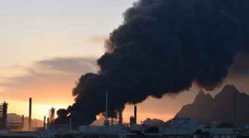 Fire reported after drone attack at Russian oil refinery