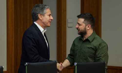 Zelensky asks Blinken for Patriot air defence of Kharkiv