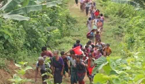 Nearly 1,390 more refugees flee to Mizoram amid fresh armed clashes in Myanmar