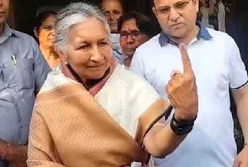 Richest woman Savitri Jindal casts vote, confident of PM Modi’s third term