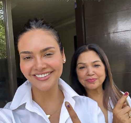 Esha Gupta casts her vote, urges the rest of Delhi to ‘come on’
