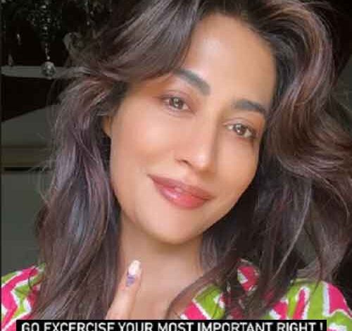 Chitrangda Singh casts her vote, calls upon all to exercise most important right