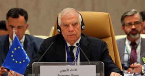Top EU diplomat meets Palestinian premier, renews Gaza ceasefire call