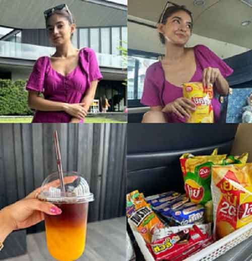 Anushka Sen offers a peek into her shoot day in Bangkok; drops pic munching chips