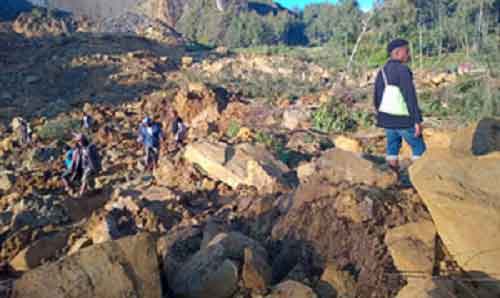 Papua New Guinea PM visits landslide-wrecked region in Enga province, offers support