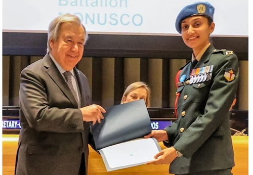 UN Chief hails UN Gender Advocate Award winner Major Sen as ‘true leader, role model’