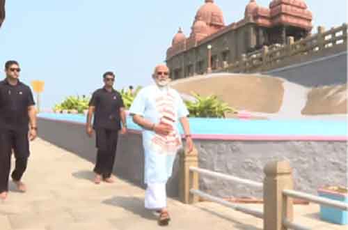 PM Modi leaves Vivekananda Rock memorial after 45-hour meditation