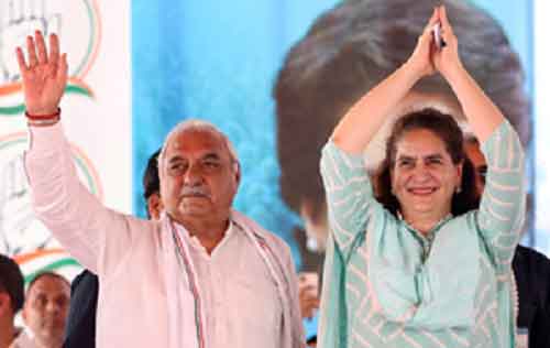 Haryana: Congress leads on 5 seats, BJP on 4, AAP 1