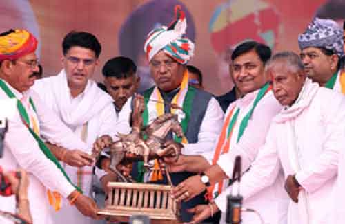 Congress-led alliance leads on 11 seats in Rajasthan