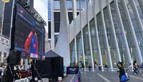 With giant screen, practice nets T20 World Cup sparks interest in global game of cricket in insular New York