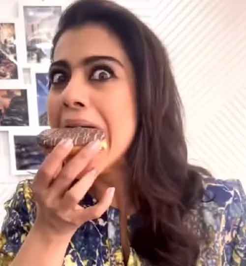 Kajol gorges on donuts, says ‘kya karun hai kuch kuch hota hai’