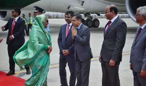 Bangladesh PM Sheikh Hasina arrives for PM Modi’s swearing-in ceremony