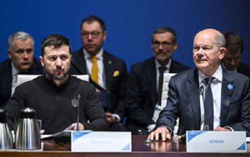 German Chancellor urges more air defence for Ukraine at Berlin conference