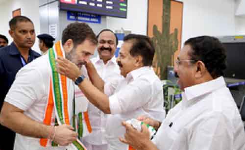 Rahul Gandhi arrives in Kerala to thank people of Wayanad