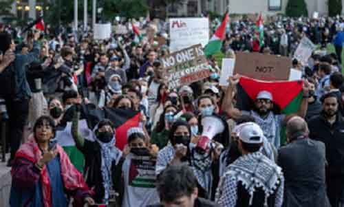Pro-Palestinian protesters take over student services building at California State University