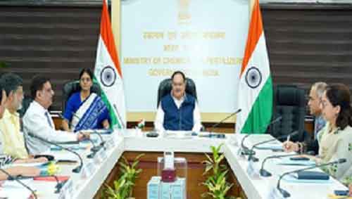 Union Minister Nadda presides over review meeting of pharma dept