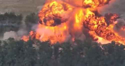 Ukrainian drone attack causes fire at Azov oil depot in Russia